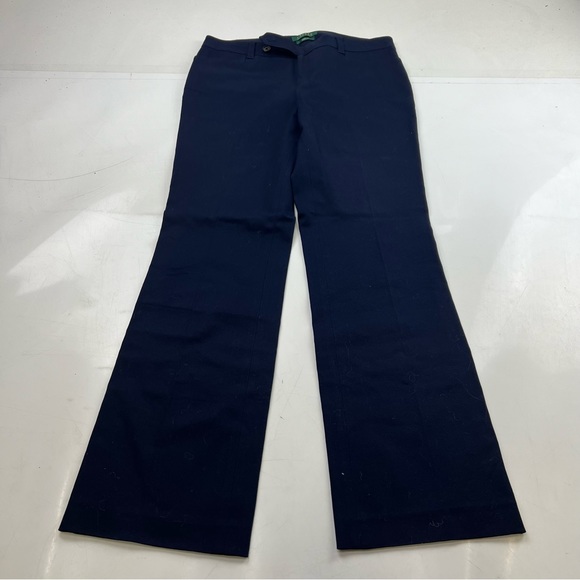 Ralph Lauren women’s navy blue straight leg pants NWT us 10 L44-7 - Picture 2 of 6